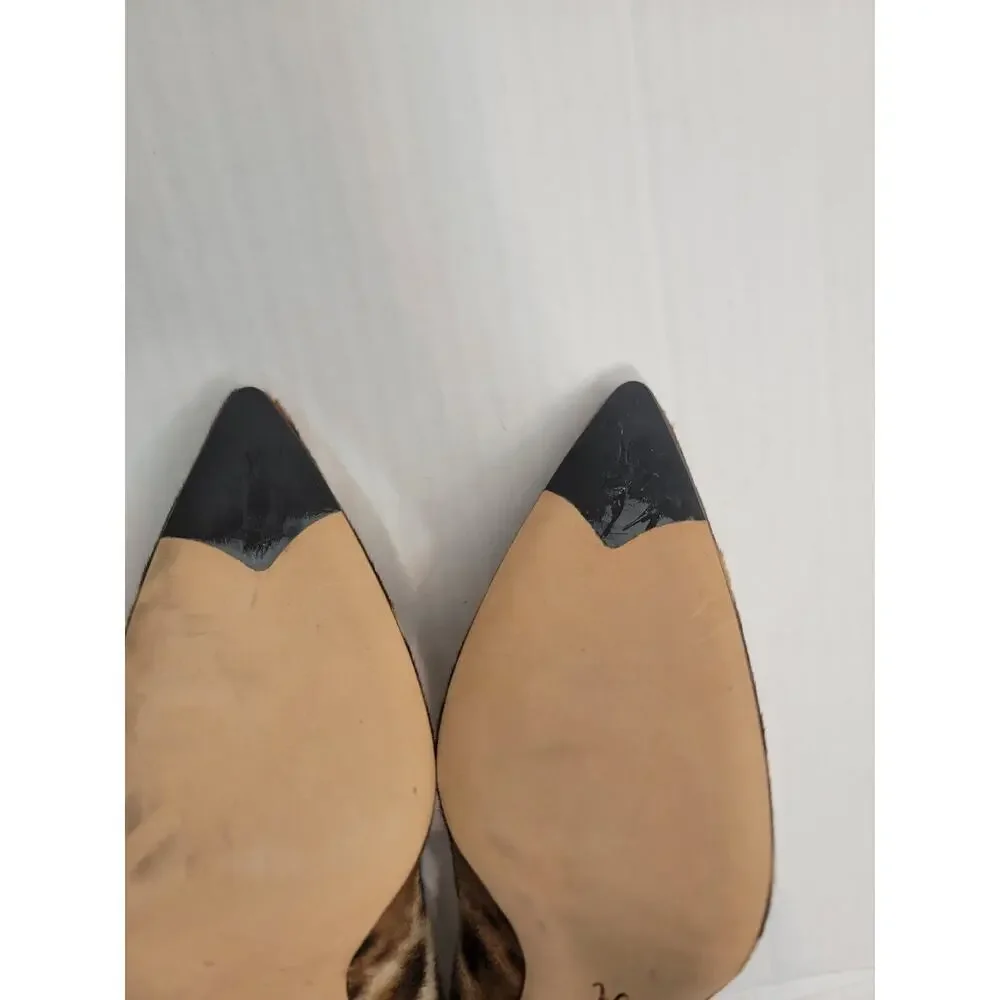 COLE HAAN Shoes Heels 10.5 B Animal Print Pony Hair Stiletto Stacked Wood Italy_8